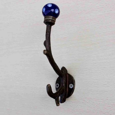 Navy Blue Dot Tree Hooks-EHG-16
